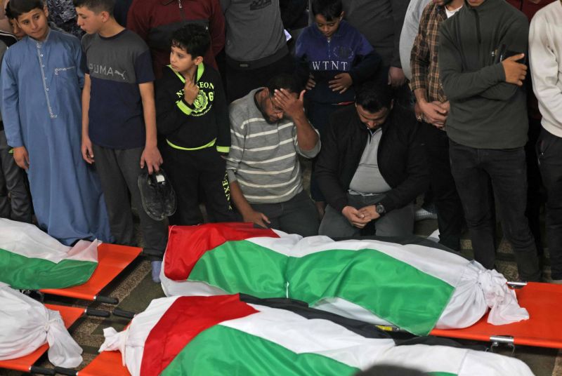 Funérailles des 21 victimes de l'incendie à Gaza