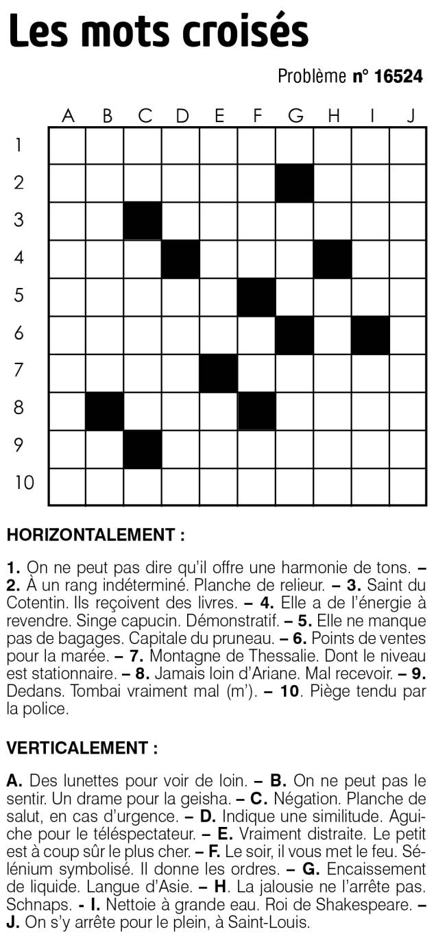Les mots croisés