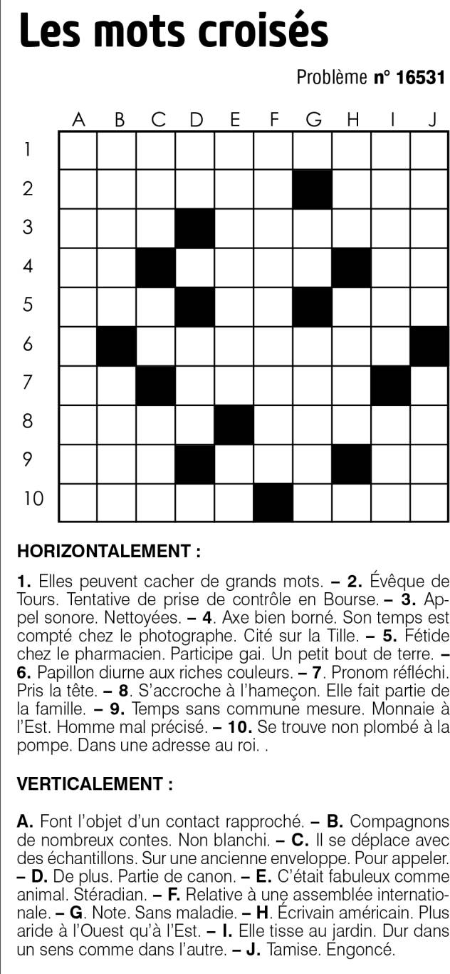 Les mots croisés