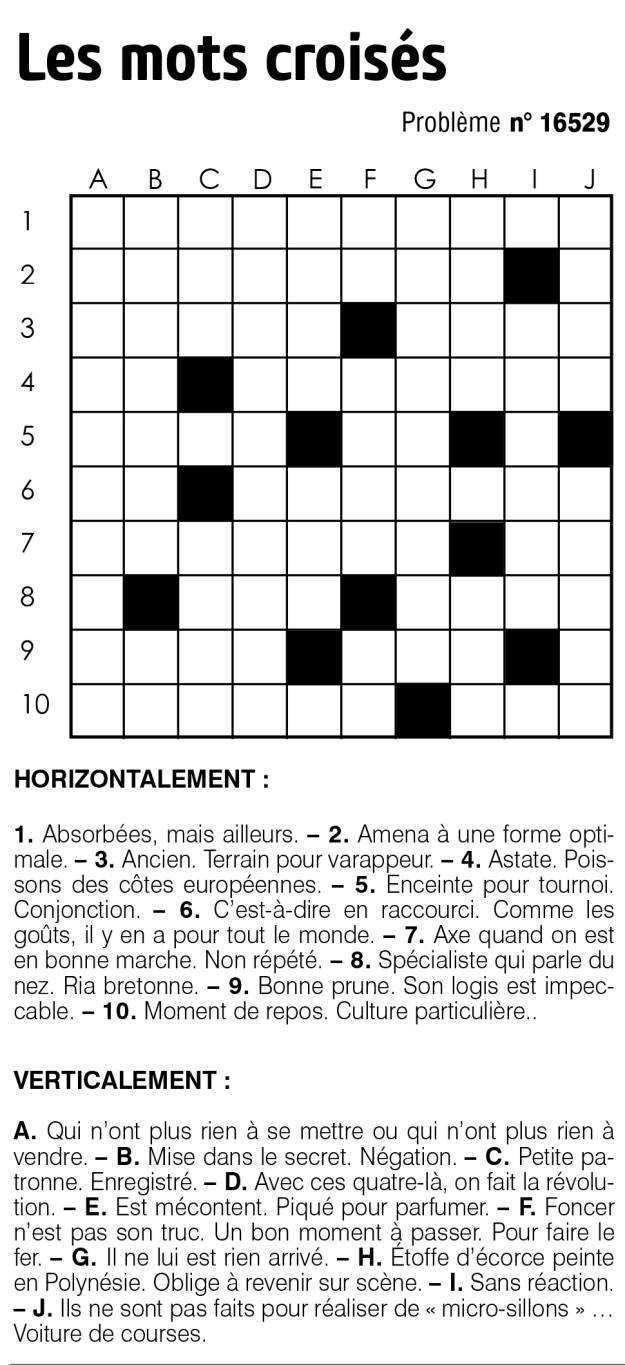 Les mots croisés