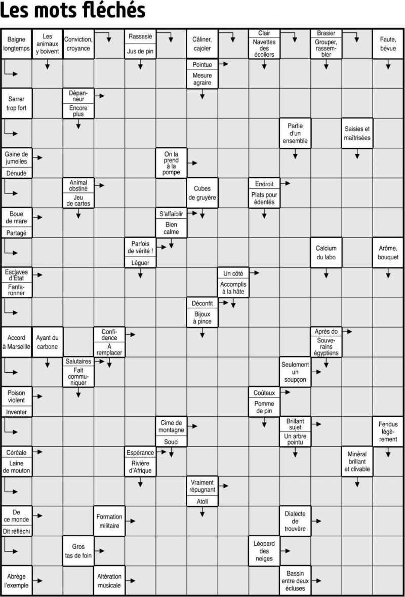 Les mots fléchés