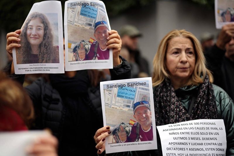 Manifestación en Madrid por la liberación de un español detenido en Irán