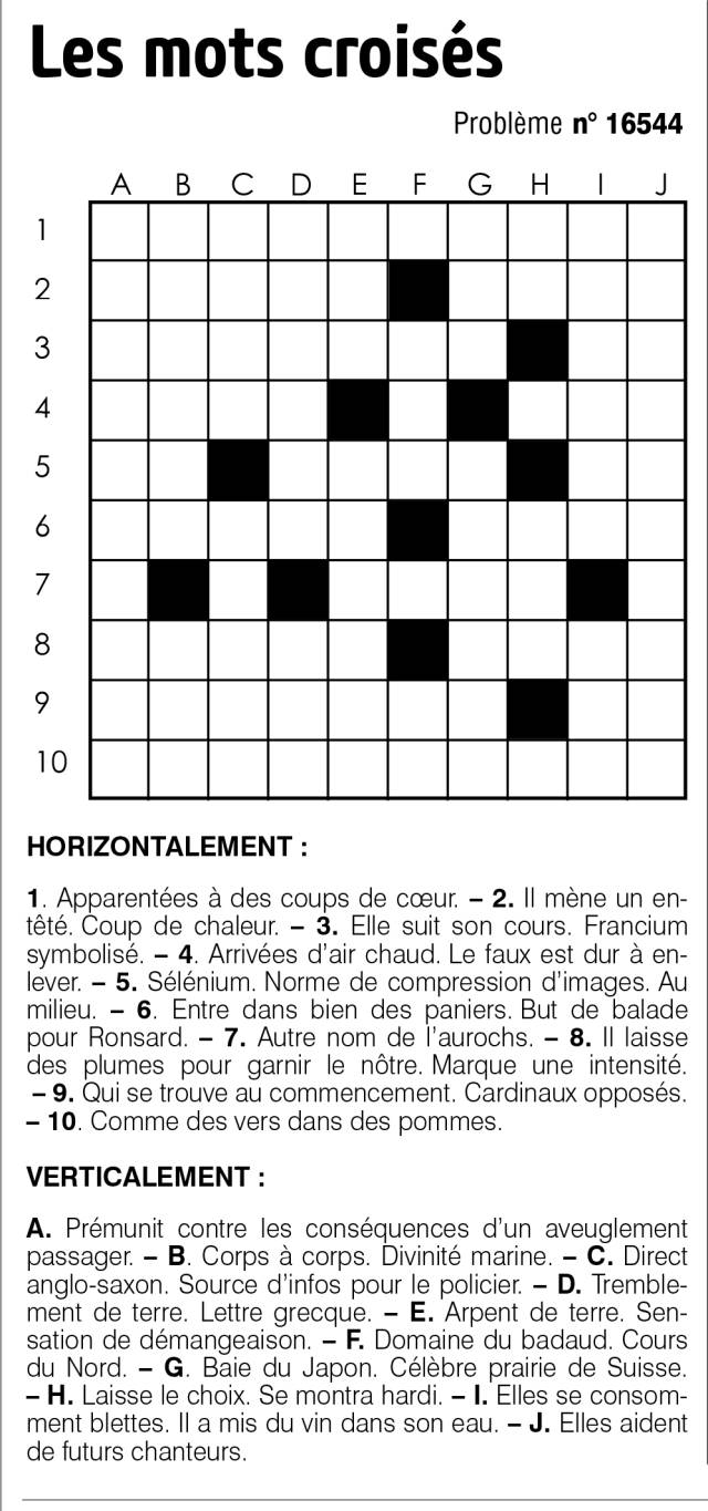 Les mots croisés