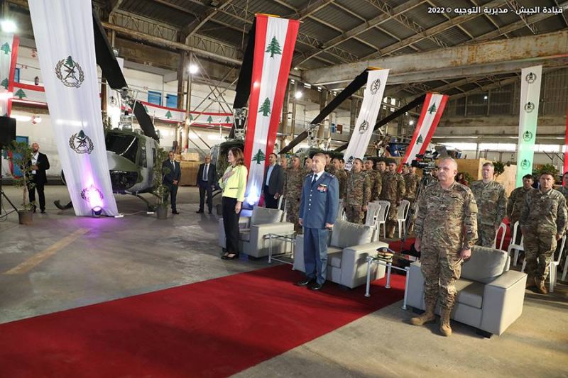 Lebanese army receives 3 military helicopters from US