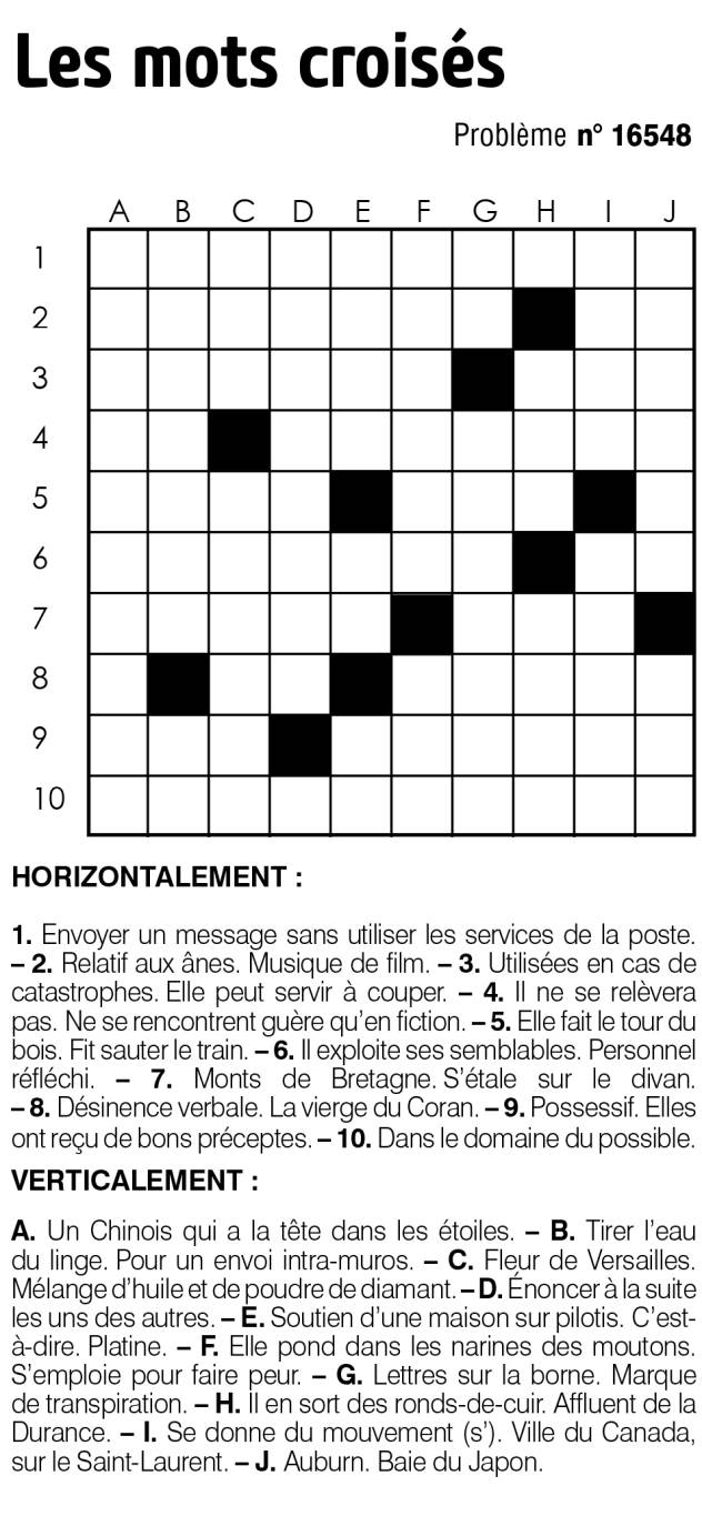 Les mots croisés