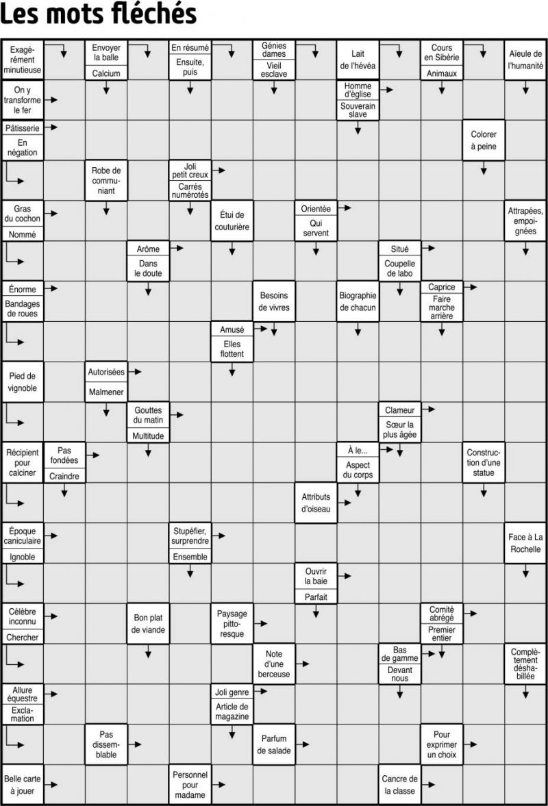 Les mots fléchés