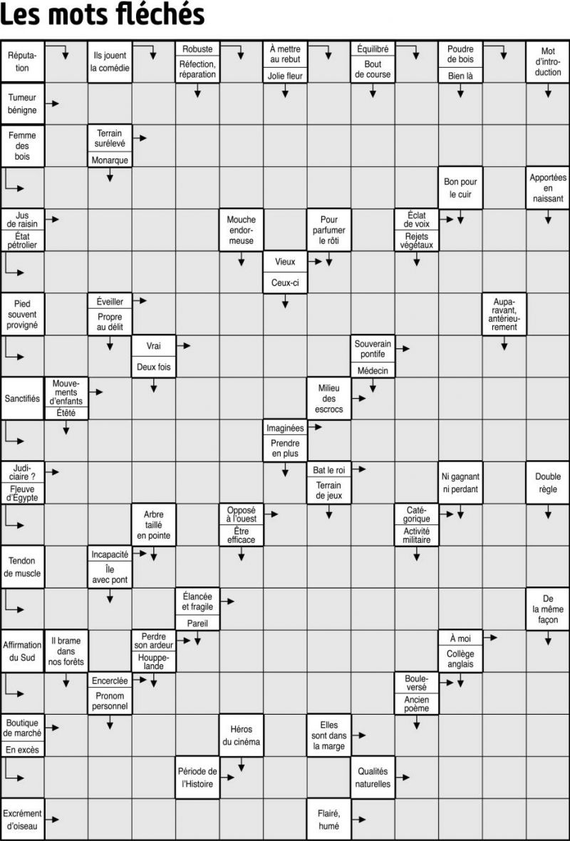 Les mots fléchés