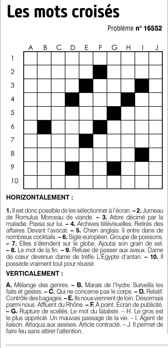 Les mots croisés