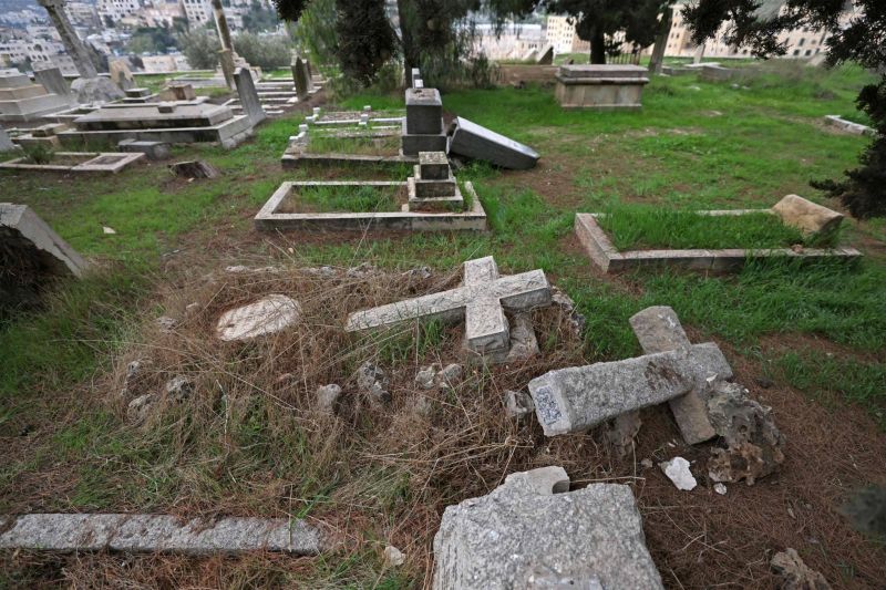 Des dizaines de tombes chrétiennes vandalisées à Jérusalem