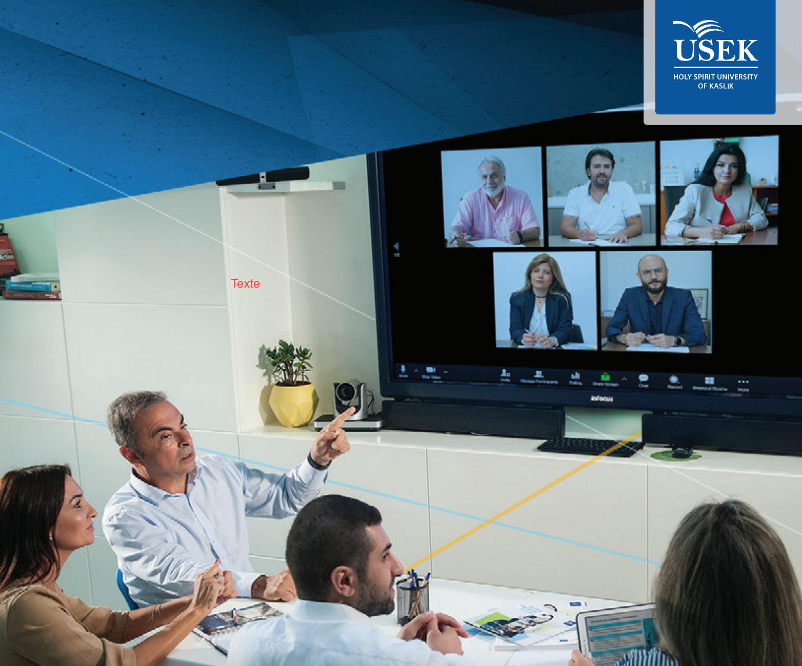 Capture d'écran de la brochure du programme de l'USEK avec Carlos Ghosn.