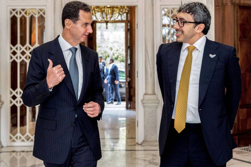 Assad reçoit le ministre émirati des Affaires étrangères pour la seconde fois