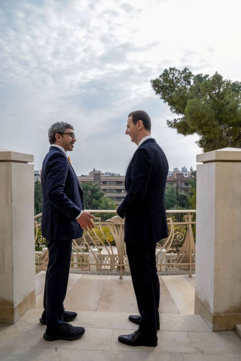 In another sign of thawing ties, Emirati FM meets Assad in Damascus