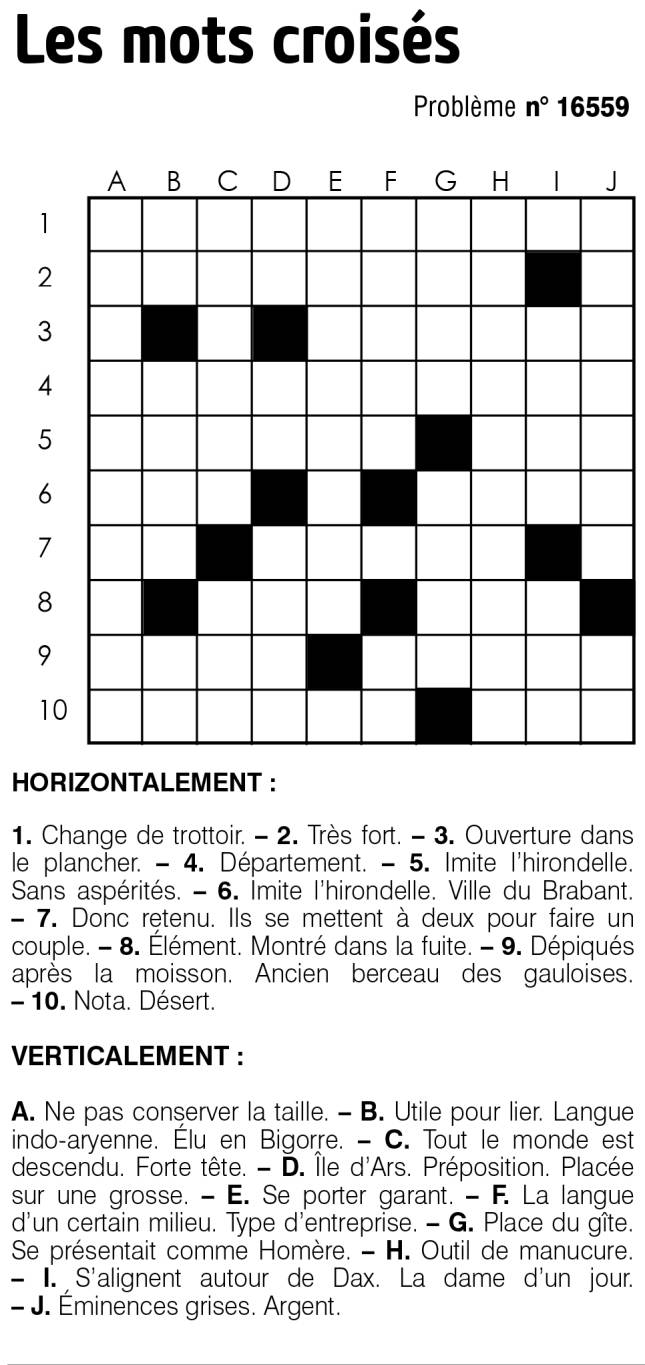 Les mots croisés