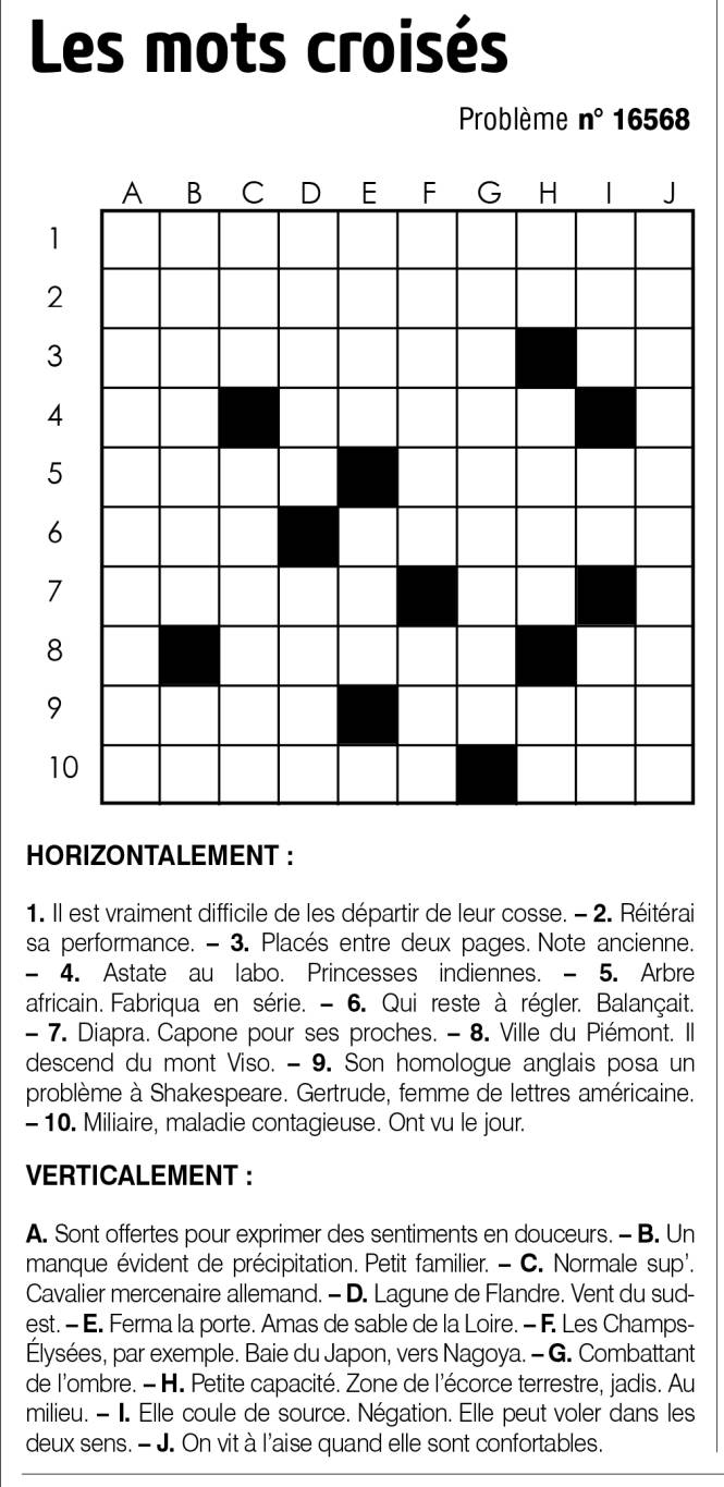 Les mots croisés