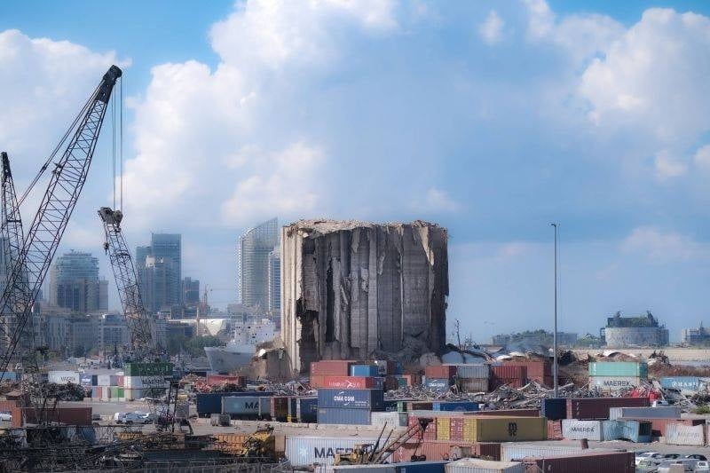 Les silos du port de Beyrouth, en octobre 2022. Photo d’archives João Sousa 