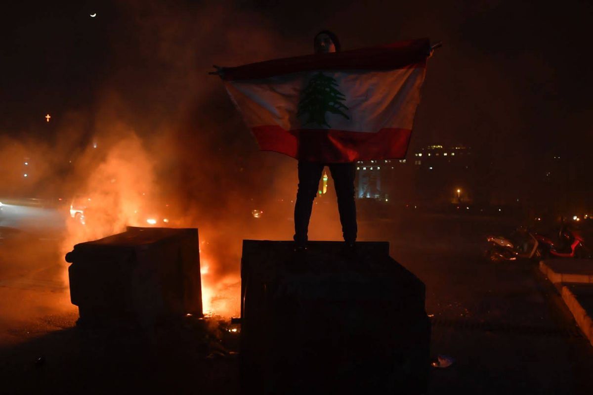 Protesters block roads in Lebanon as lira falls past LL54,000