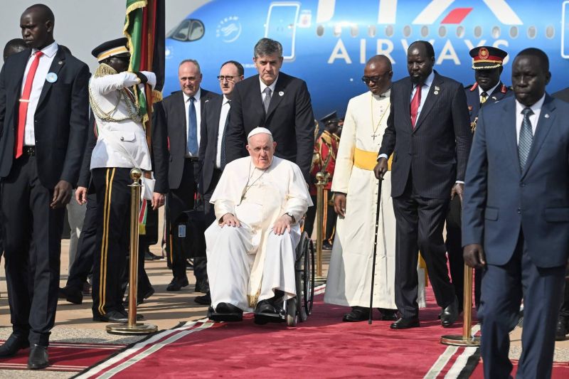 Le pape exhorte les dirigeants sud-soudanais à un 
