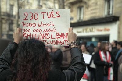Rally in Paris in support of Judge Bitar and the families of the victims