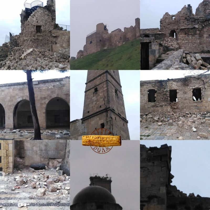 La citadelle d'Alep et d'autres sites archéologiques endommagés par les secousses