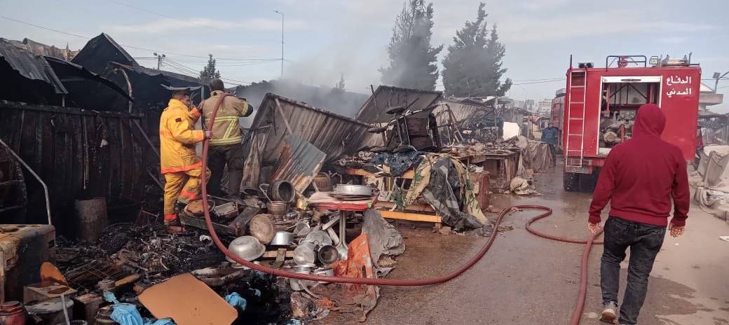 Fire at  Tripoli's Souk al-Ahad brought under control