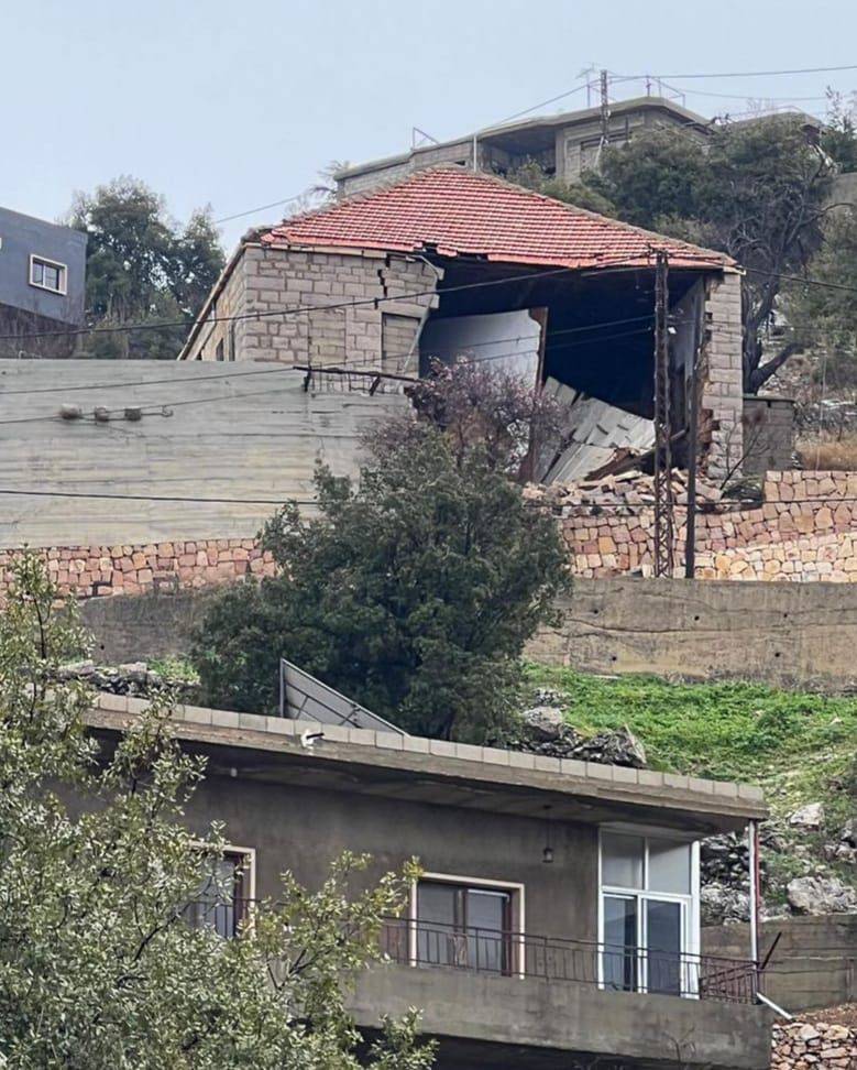 Home collapses in Rashaya al-Wadi