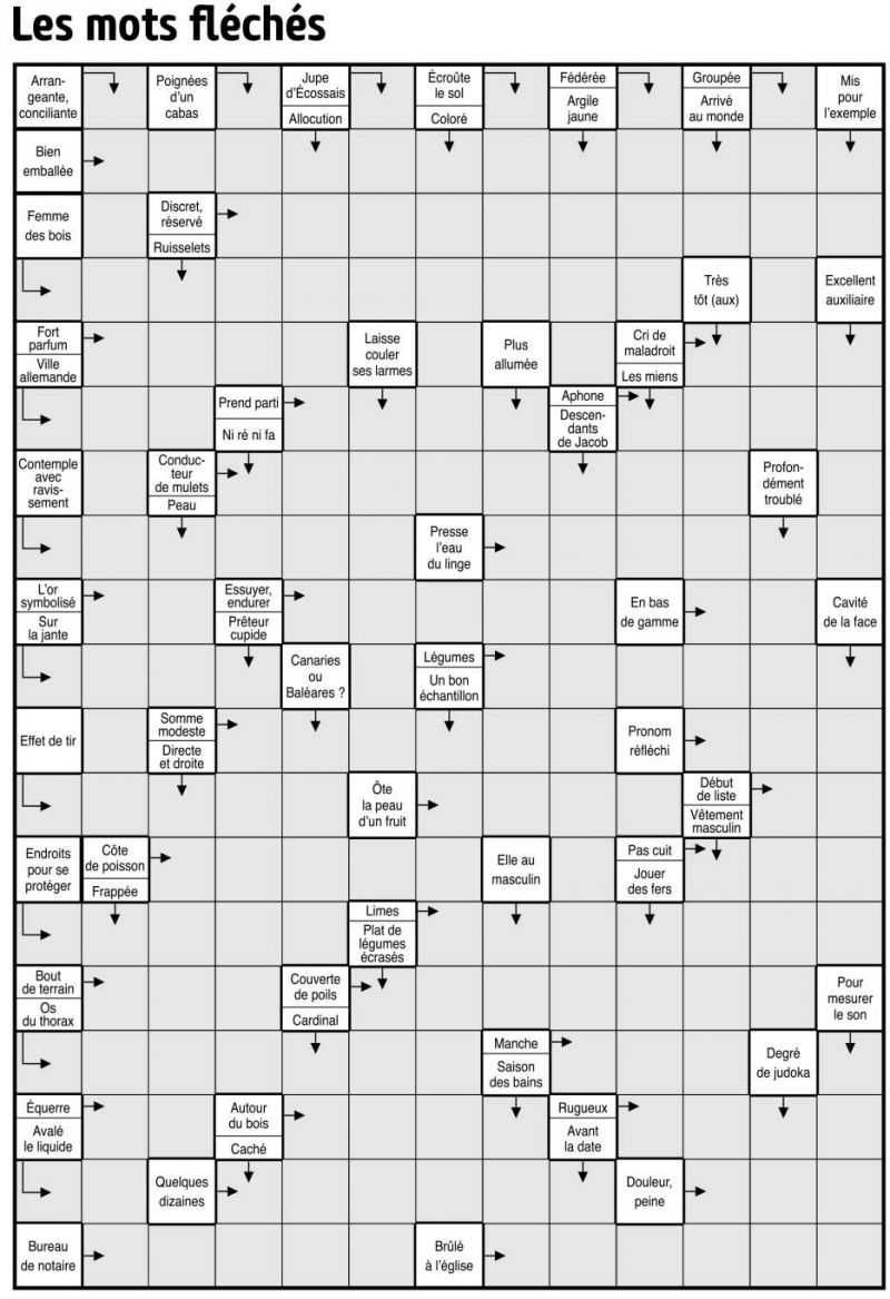 Les mots fléchés