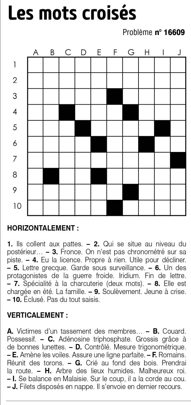 Les mots croisés