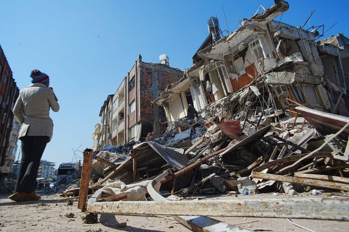 A dog, three newborn pups, rescued from rubble in Hatay a month after quakes