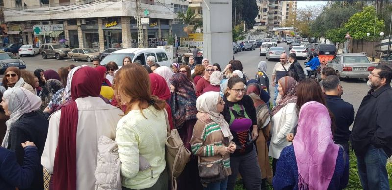 Manifestations d'enseignants du public au Liban-Sud contre la levée de la grève