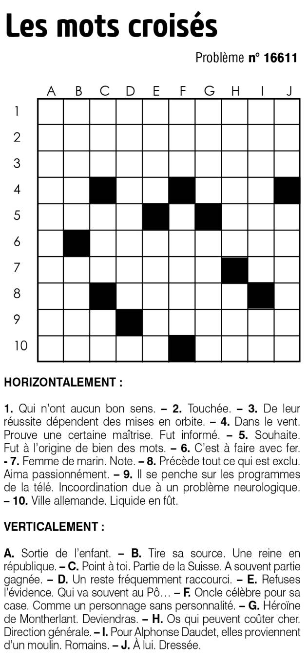 Les mots croisés