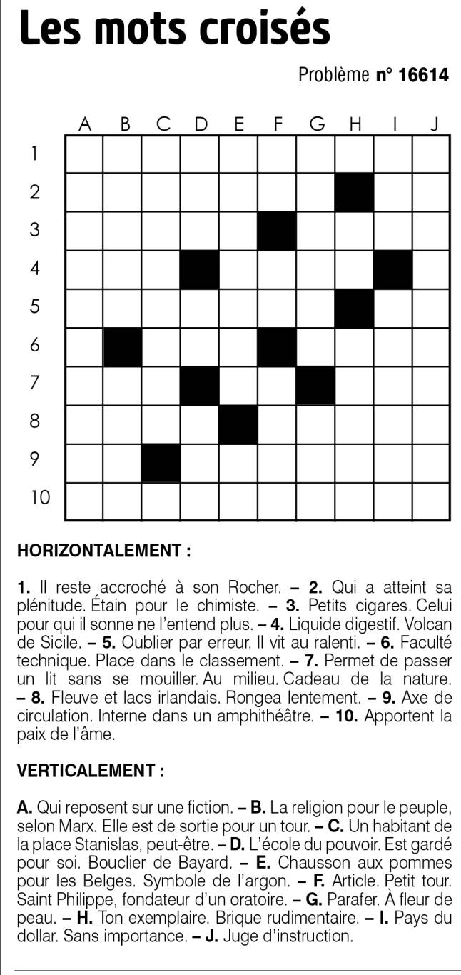Les mots croisés