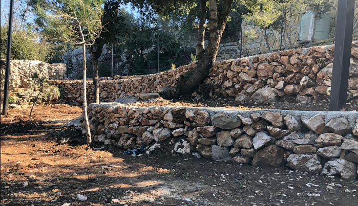 Travaux de réhabilitation au jardin des Patriarches de Dimane