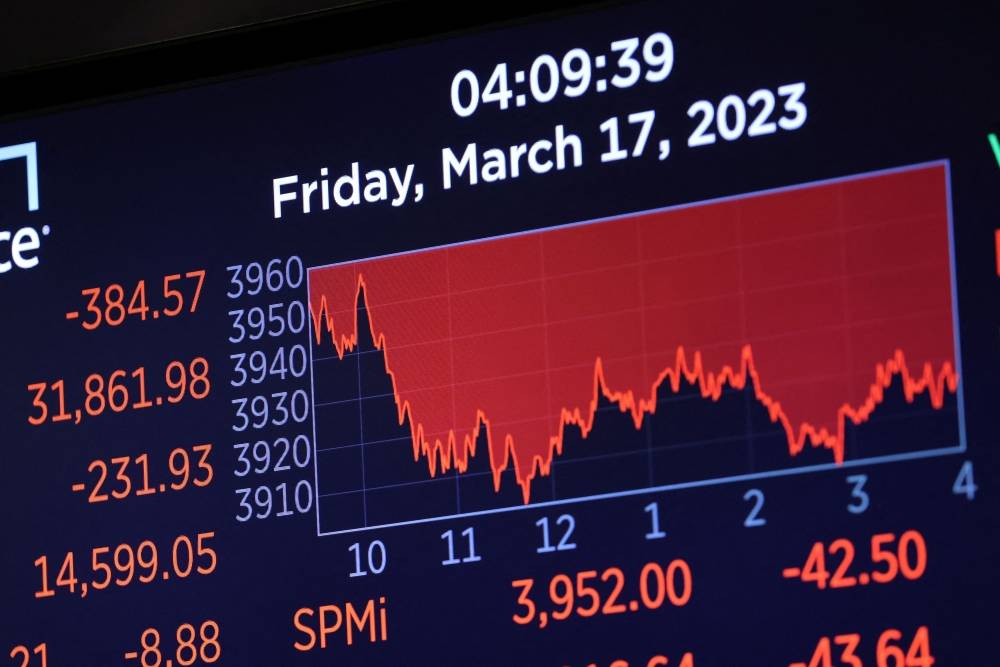 Les Bourses occidentales en baisse, toujours pas rassurées après une semaine noire