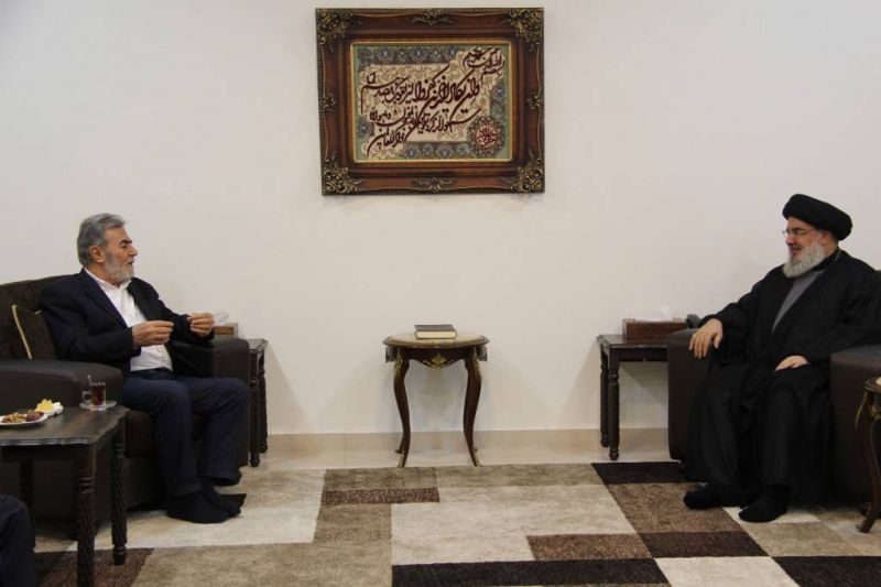 Nasrallah receives Palestinian Islamic Jihad leader, talks 'cooperation'