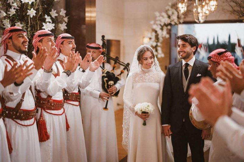 Jordan's King Abdullah and Queen Rania's eldest daughter ties the knot