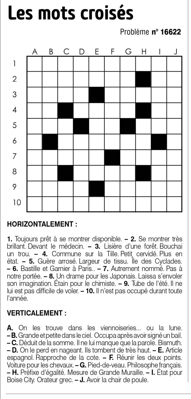 Les mots croisés