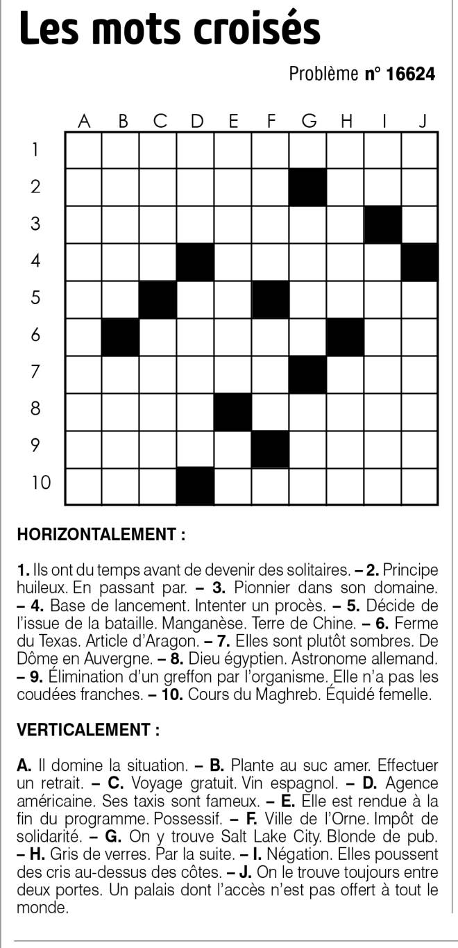 Les mots croisés