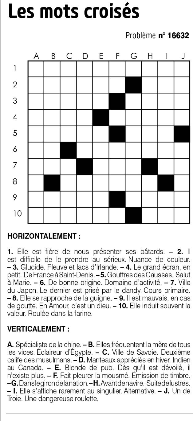 Les mots croisés