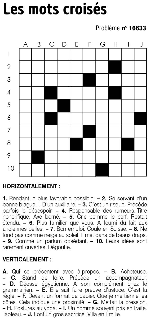 Les mots croisés
