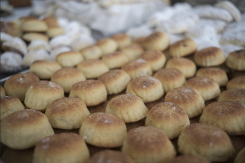 Maamoul displayed at Fouad Doueihy Sweets in Ashrafieh. (Credit: João Sousa/L'Orient Today)