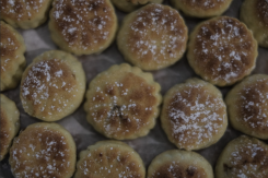 Maamoul waiting to be packaged, Amal Bohsali Sweets, Koraytem. (Credit: João Sousa/L'Orient Today)