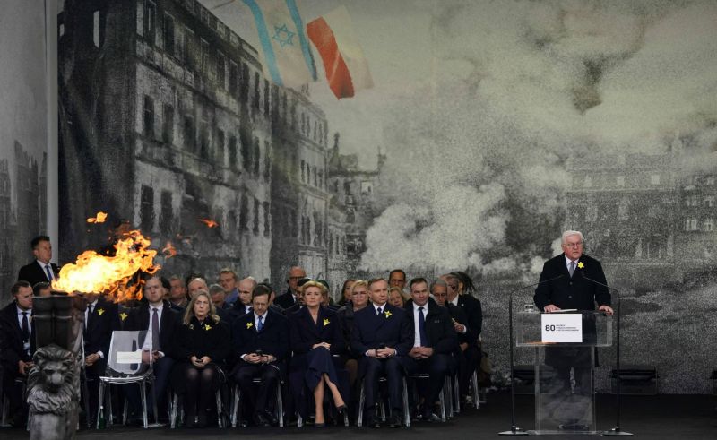 Le président allemand éreinte Poutine, lors de l'anniversaire du soulèvement du ghetto de Varsovie