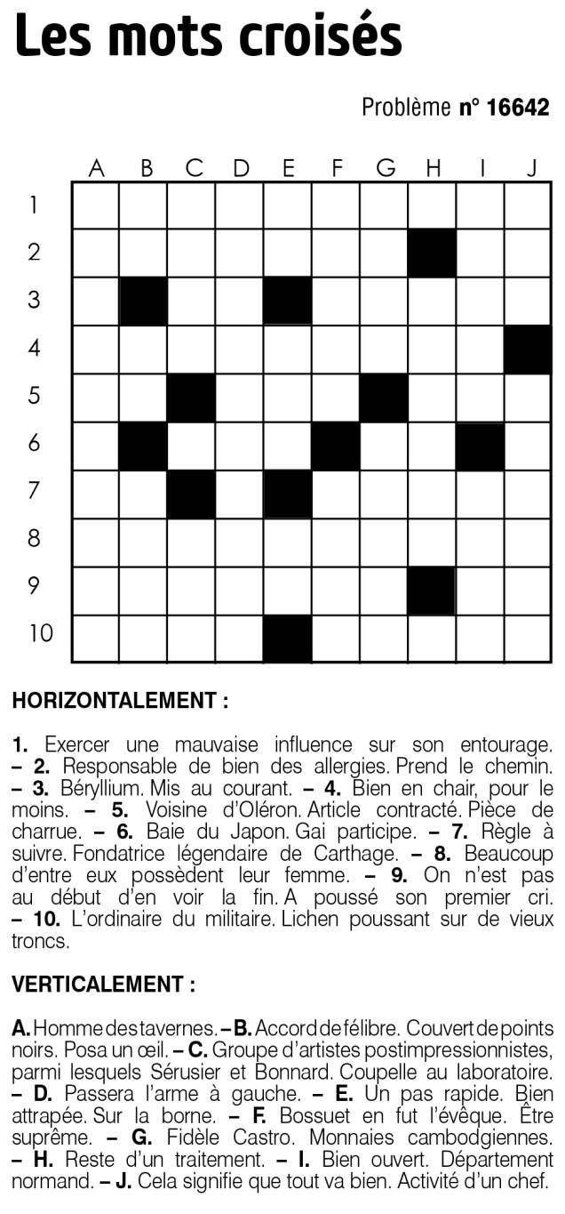 Les mots croisés