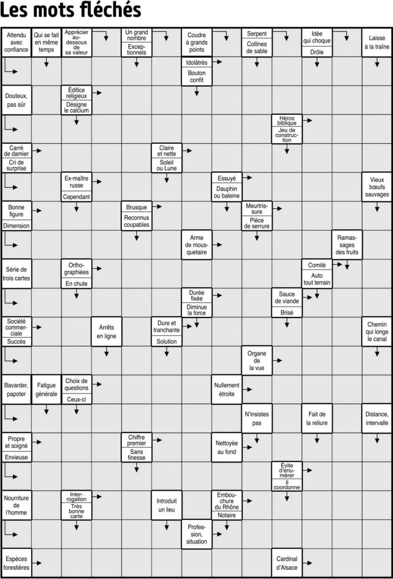 Les mots fléchés