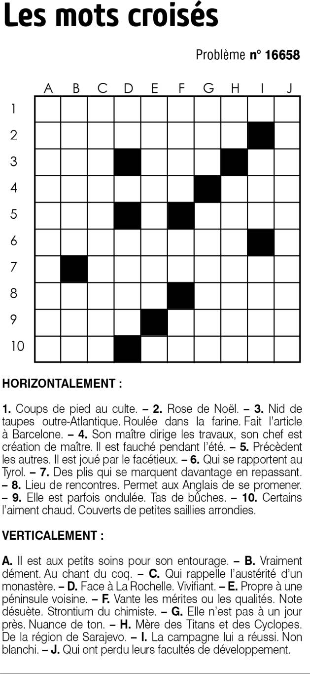 Les mots croisés