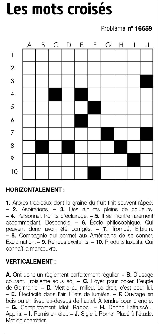 Les mots croisés