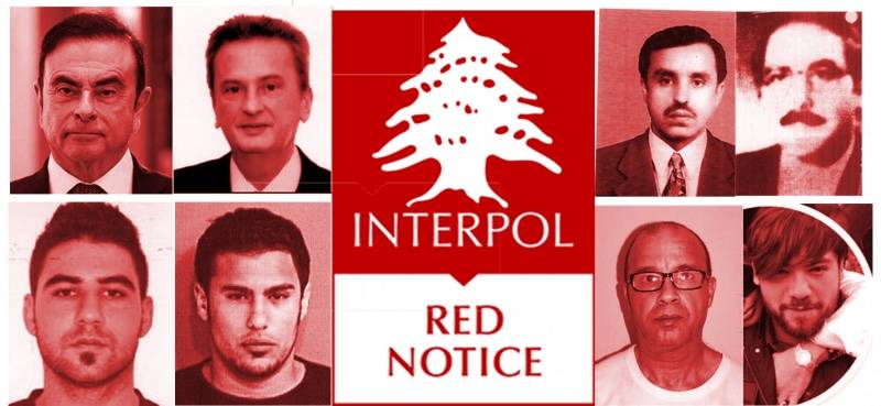 Who are the eight Lebanese wanted by Interpol?