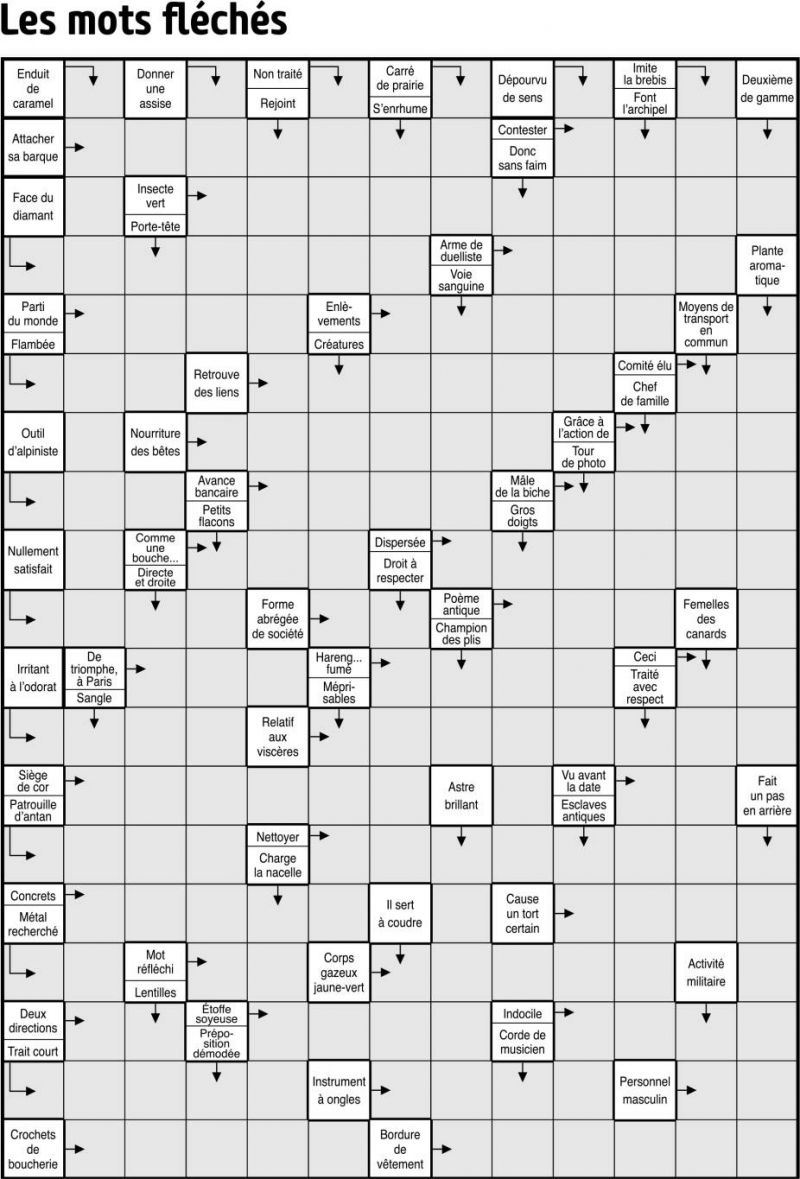 Les mots fléchés