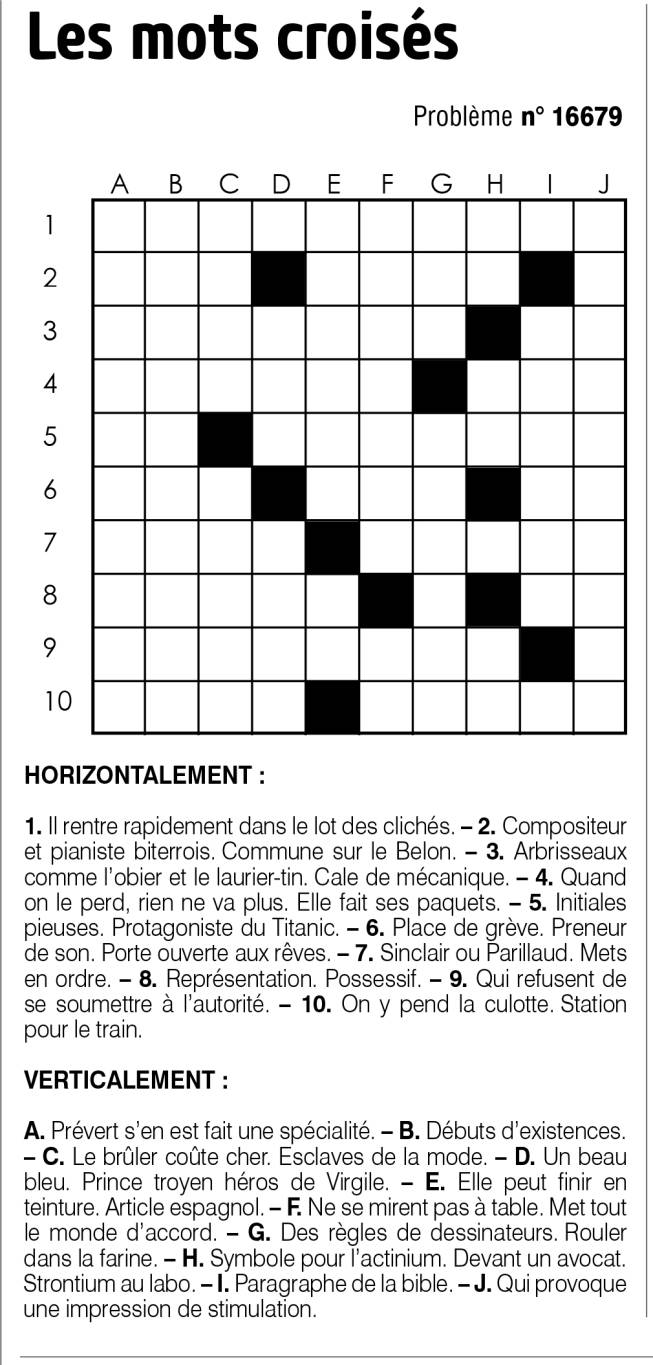 Les mots croisés