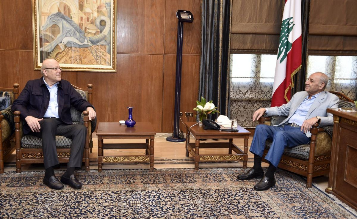 Mikati meets Berri in Ain al-Tineh
